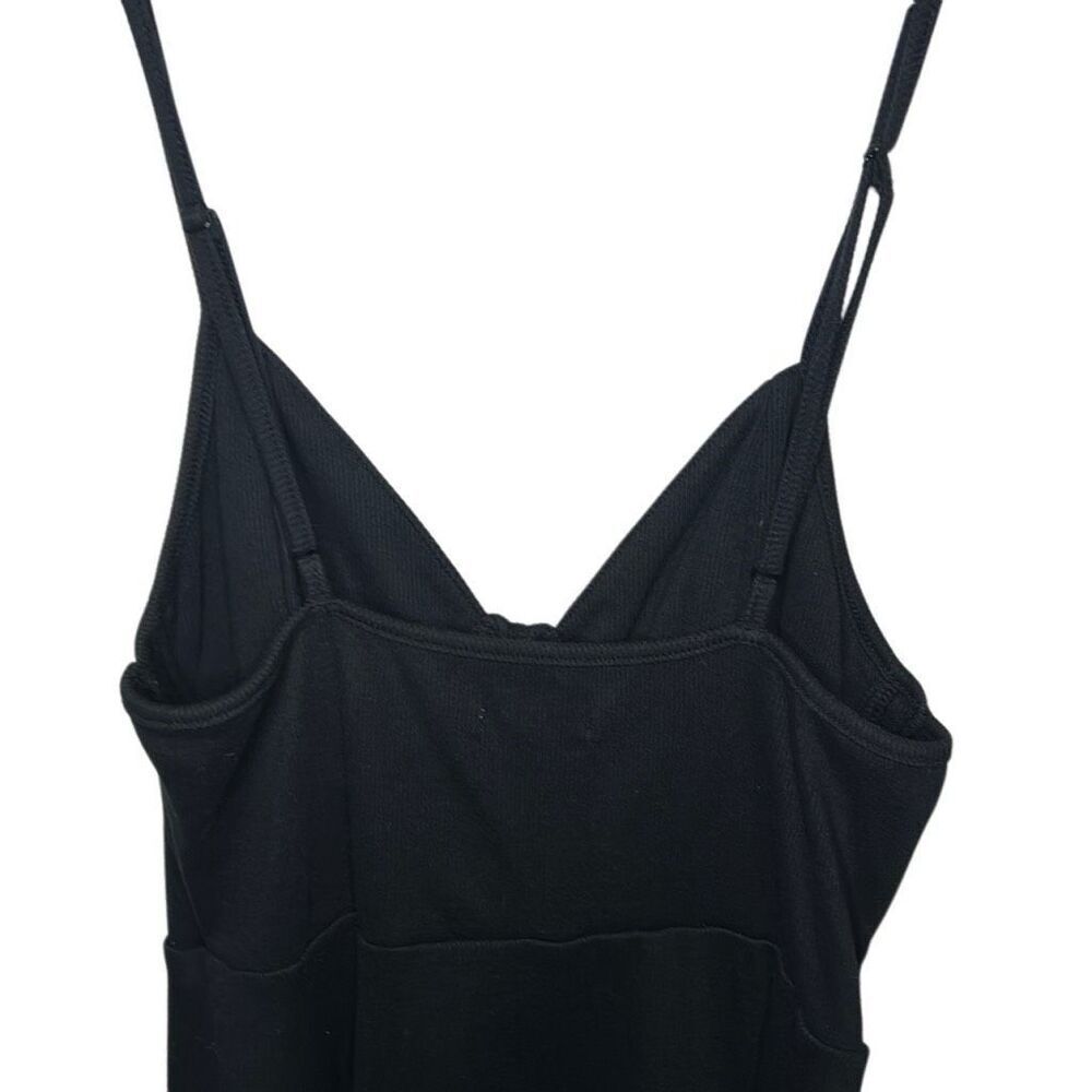 Wild Fable Womens Size Medium Strappy Skater Dress Black Ribbed Knit Fit & Flare
